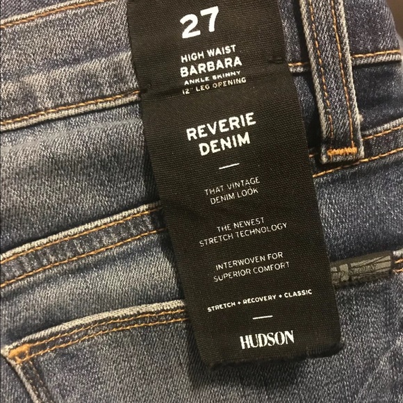 HUDSON Jeans Super Skinny High Waist Rough Hem 27 - Picture 5 of 6